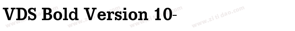 VDS Bold Version 10字体转换